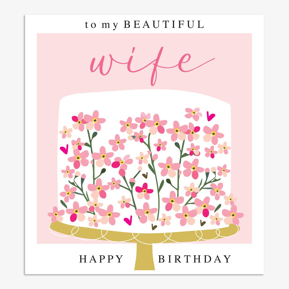 SML040-Think of Me-Beautiful Wife Happy Birthday-Card-Smile