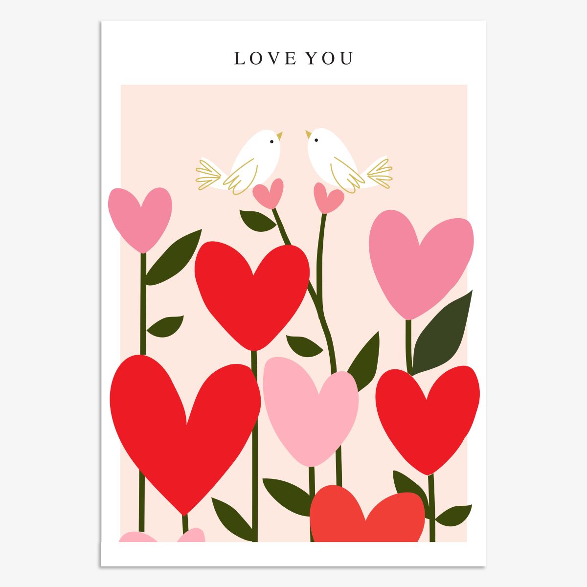 VLN019-Think of Me-Love You Birds-Card-