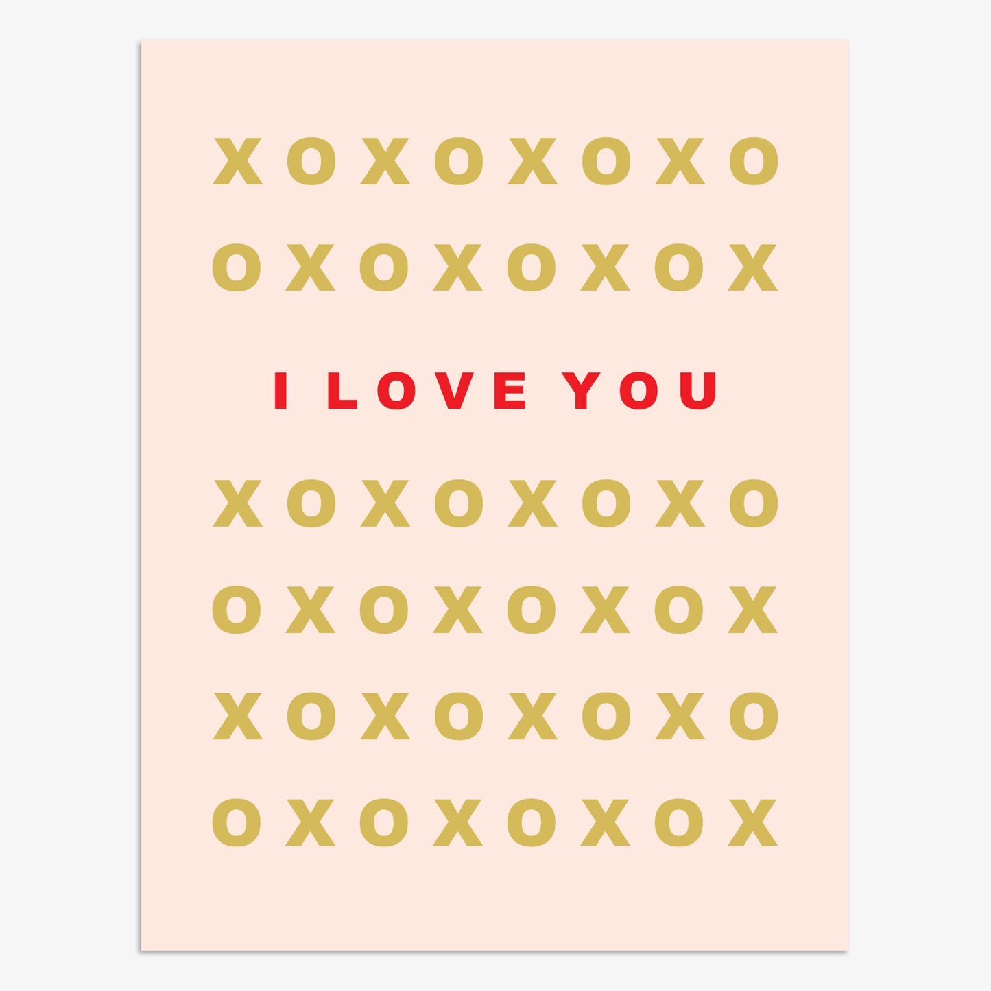VLS003-Think of Me-I Lvoe You Xoxo-Card-