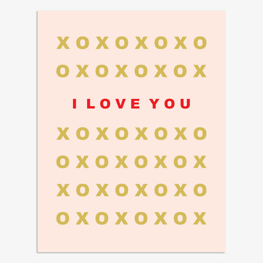 VLS003-Think of Me-I Lvoe You Xoxo-Card-
