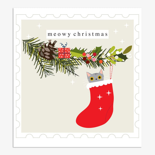 YLX011-Think of Me-Meowy Christmas-Xmas Card-Yule