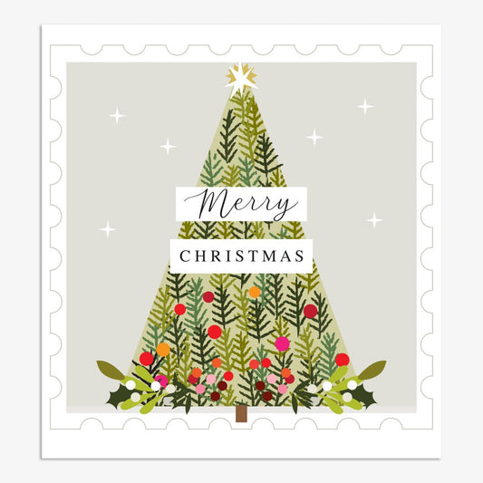 YLX013-Think of Me-Merry Christmas Tree-Xmas Card-Yule