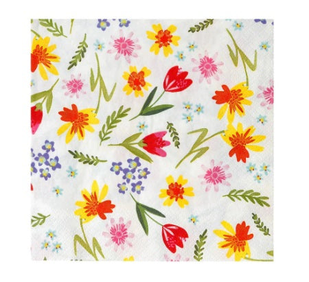 HOP-RAIN-NAP-FLORAL-Ttables-Hop Over The Rainbow Floral 20Pk Napkin-Napkin-