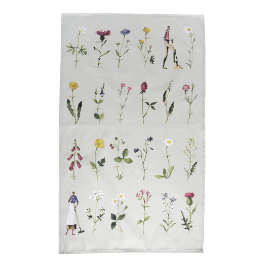 WF004-Laura Stoddart-Wild Flowers-Tea Towel Cotton 48 x 78 cm