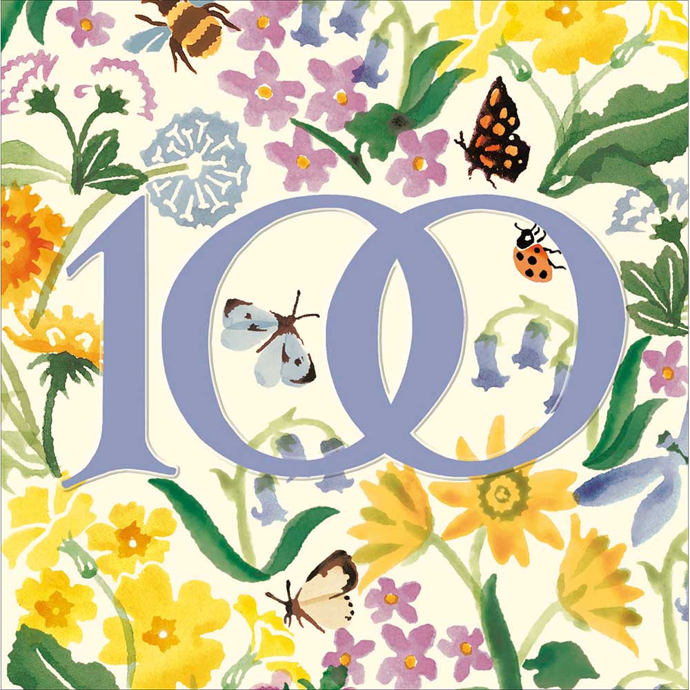 626487-Woodmansterne-P Cardsngl Emmab 100Bthfe 100Th Birthday-Card-Emma Bridgewater