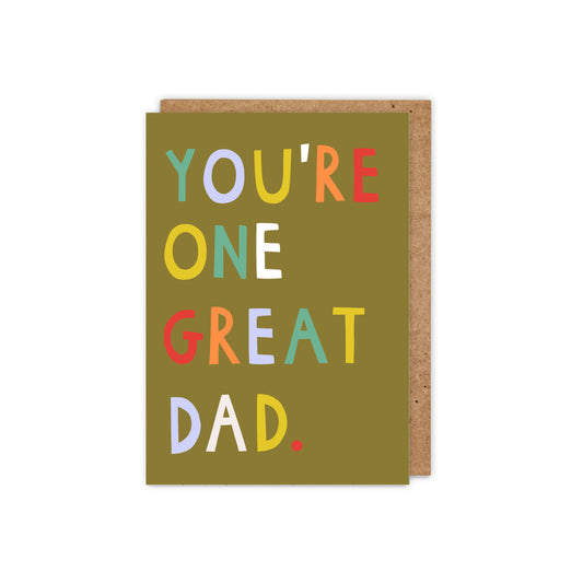 BNB011-Zoe Spry-You're One Great Dad-Card-Big N Bright