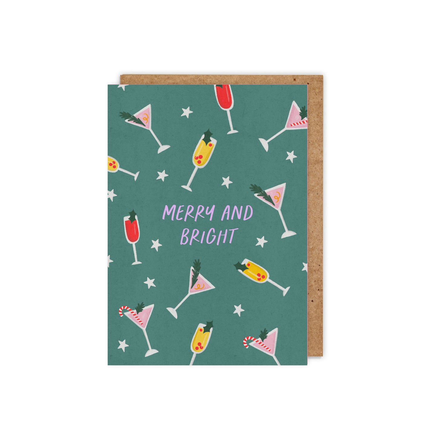 LX004-Zoe Spry-Merry And Bright Cocktails-Xmas Card-Little Xmas