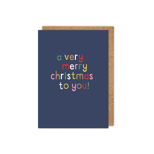 XW002-Zoe Spry-A Very Merry Christmas To You-Xmas Card-A Little Word