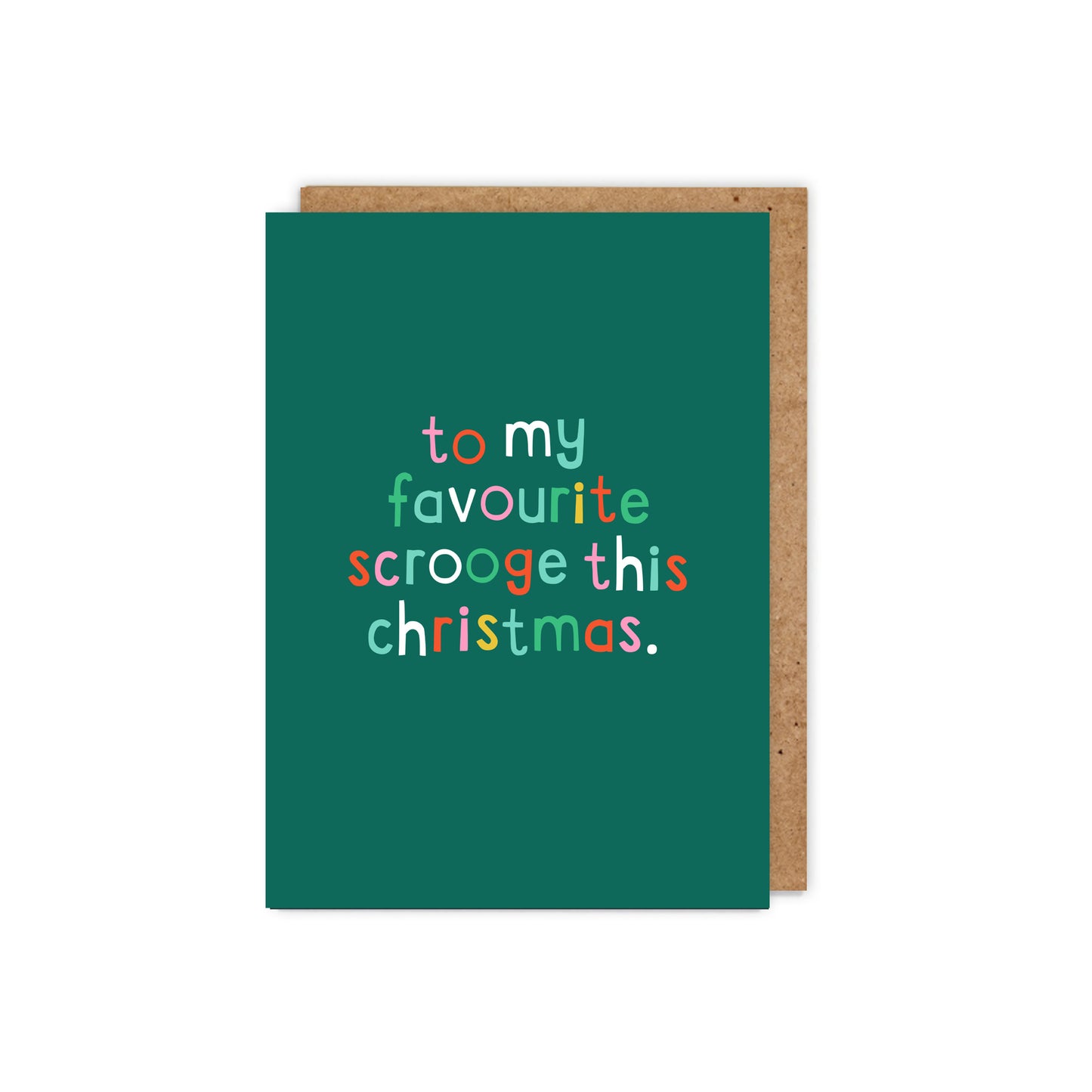 XW004-Zoe Spry-To My Fave Scrooge This Xmas-Xmas Card-A Little Word