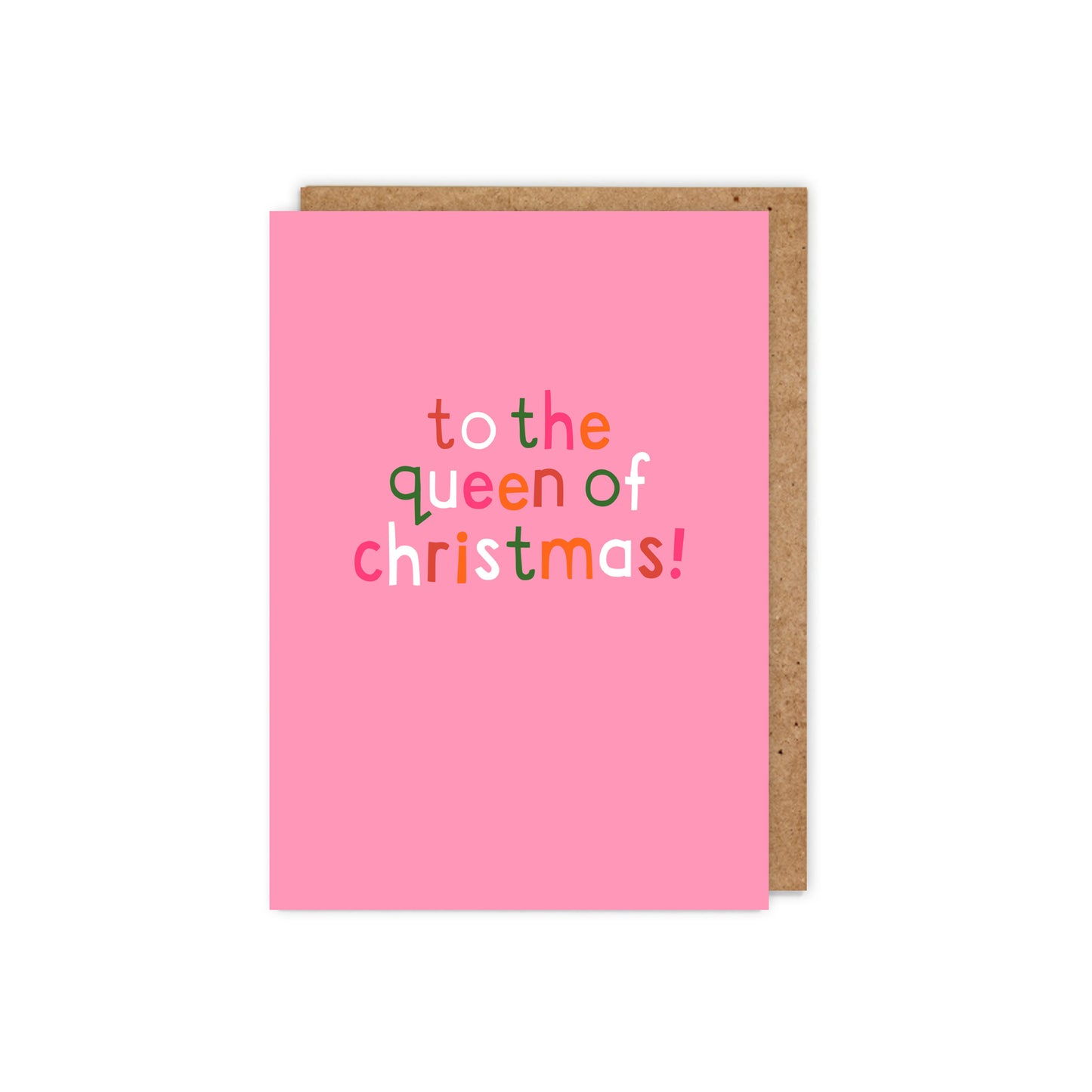 XW005-Zoe Spry-To The Queen Of Christmas-Xmas Card-A Little Word