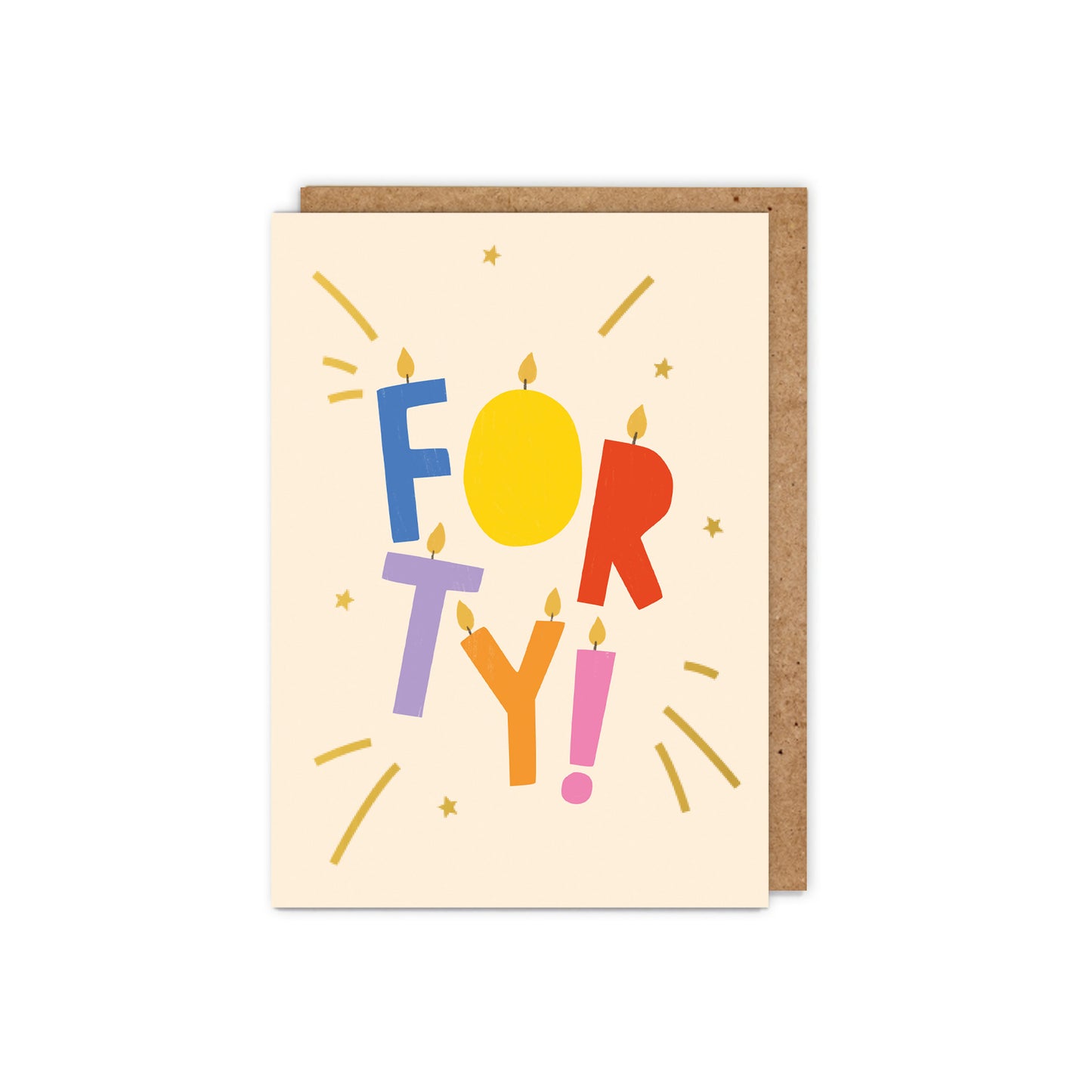 ZSB40F-Zoe Spry-Forty Letter Candles-Card-Letter Milestones