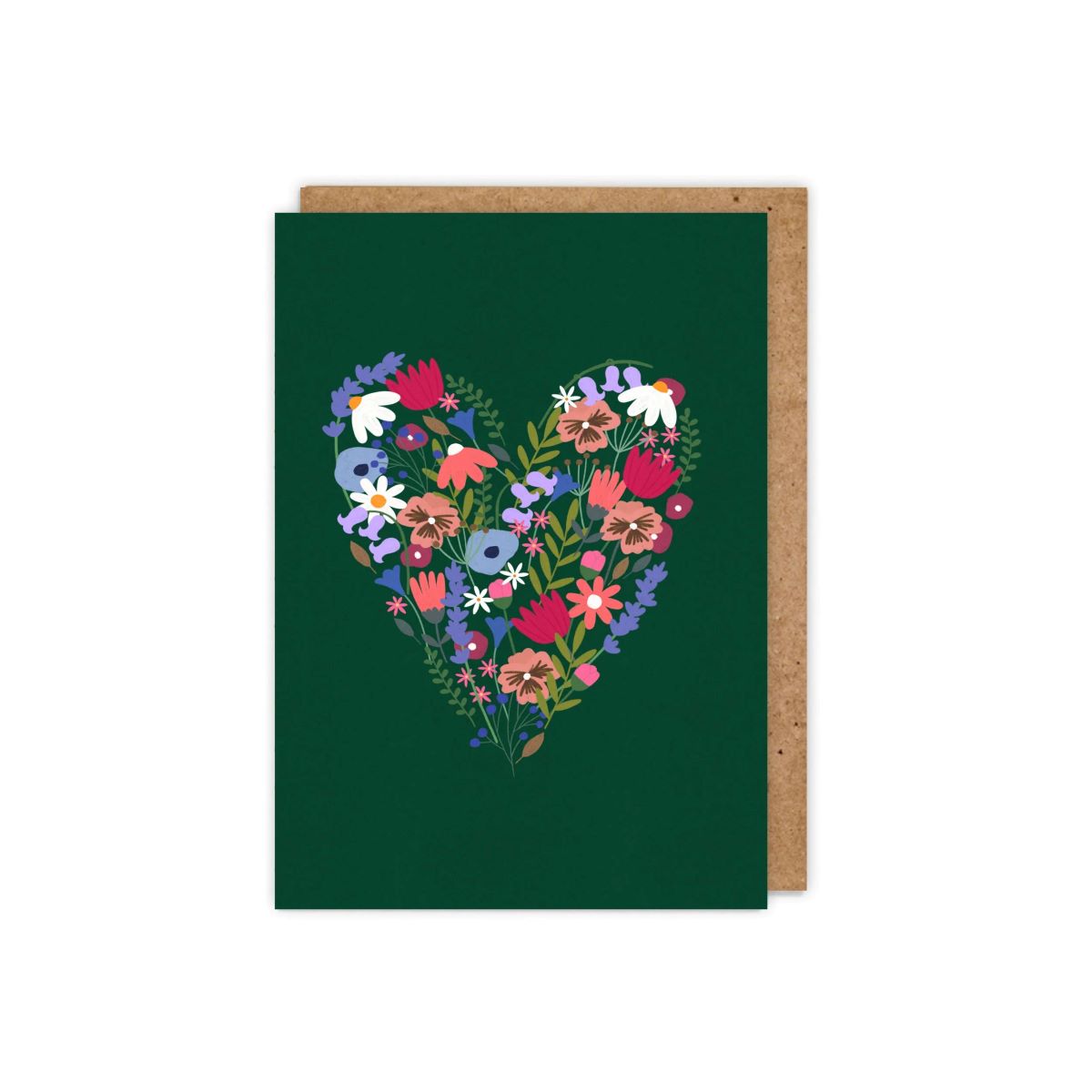 ZSFL001-Zoe Spry-Blank Floral Heart-Card-
