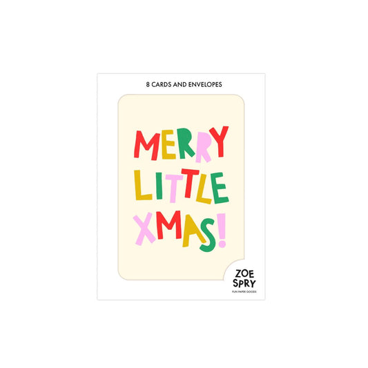 ZSMP011-Zoe Spry-Merry Little Christmas-Xmas Card Pack-8 Pack