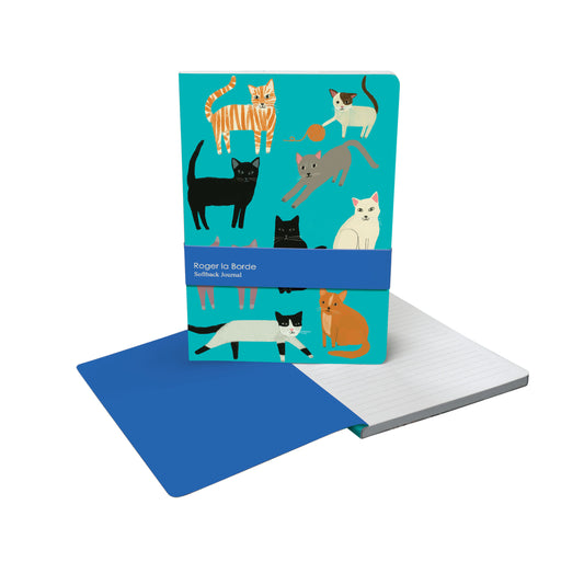 AMB031-Roger La B-Pretty Paws A5 Softback Journal-Notebook-Everyday