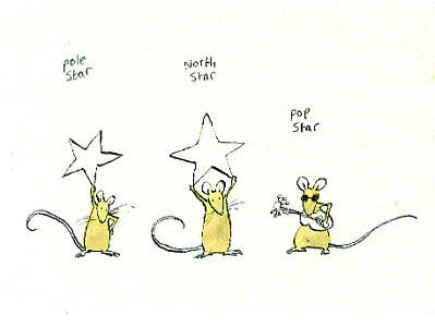 XM033-Two Bad Mice-Pole Star North Star Pop Star-Xmas Card-