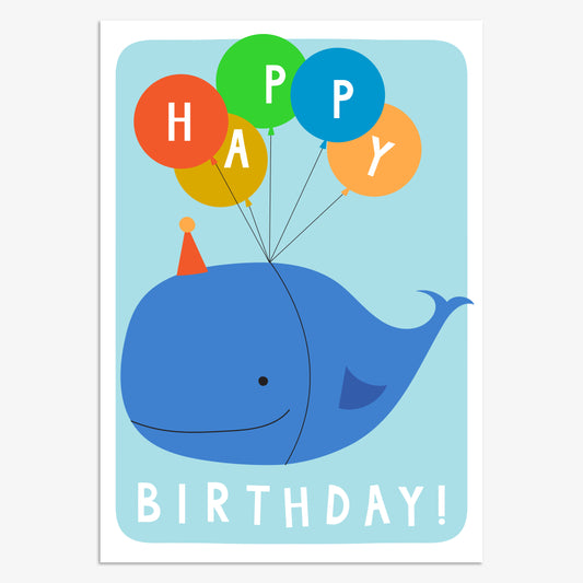 KIN033-Think of Me-Happy Birthday Whale-Card-Kind