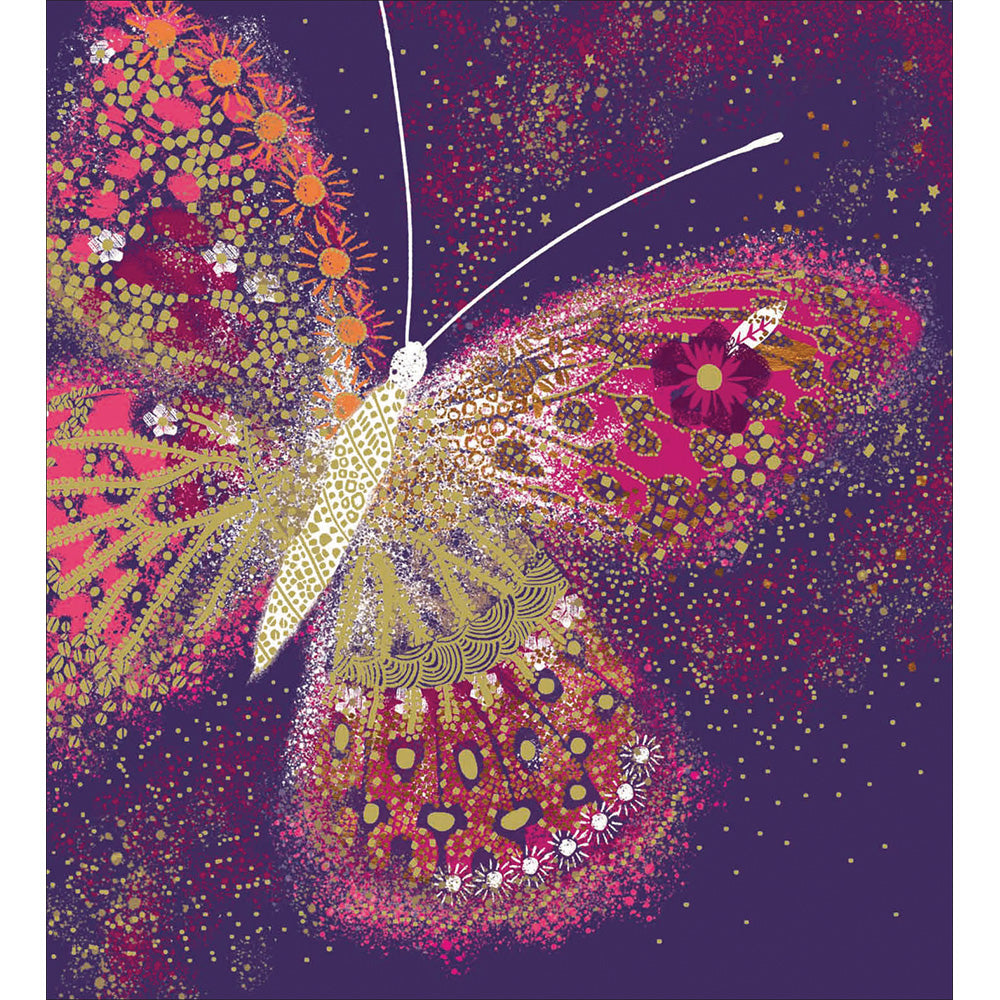 485787-Woodmansterne-8Cg 8Pk Majestic Butterfly-Card Pack-Opium