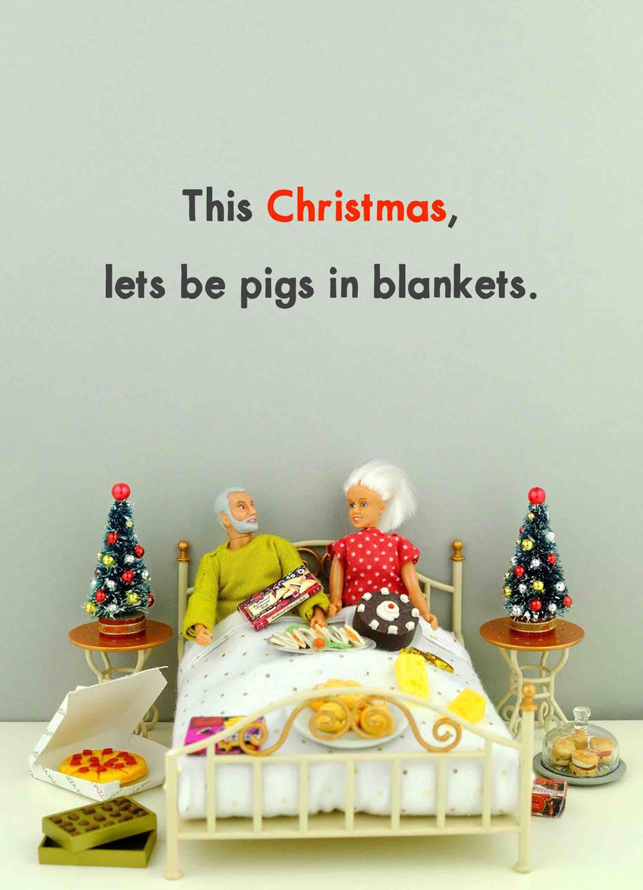 JJC036-Bold & Bright-Pigs In Blankets-Xmas Card-