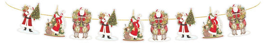8388-Quire-Santa (3 Designs X3 Hangers)-Xmas Partyware-Bunting