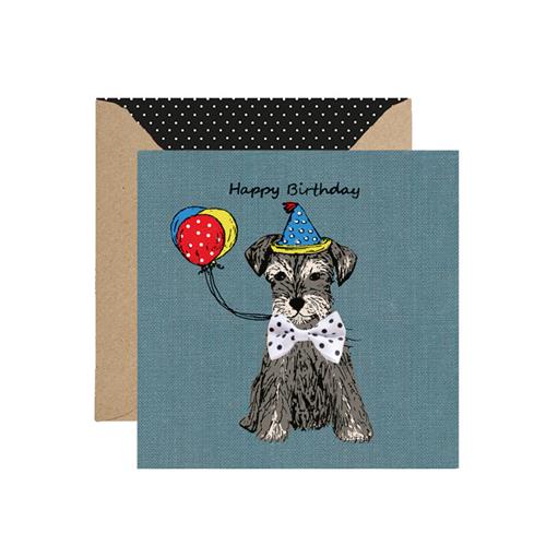 BT031-Apple & Clover-Happy Birthday-Card-Bow Tie