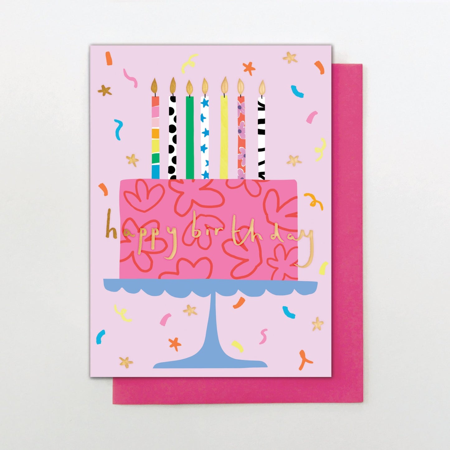 SU011-Stop The Clock-Flower Birthday Cake-Card-Super Duper