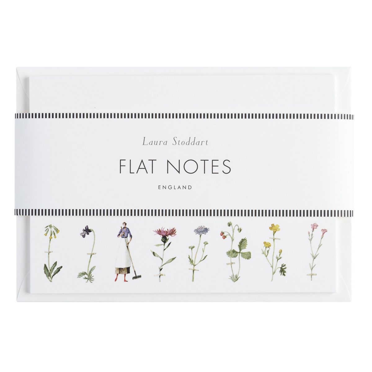 WF005-Laura Stoddart-Wild Flowers-A6 Flat Notes 12pk 2 Designs