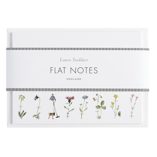 WF005-Laura Stoddart-Wild Flowers-A6 Flat Notes 12pk 2 Designs