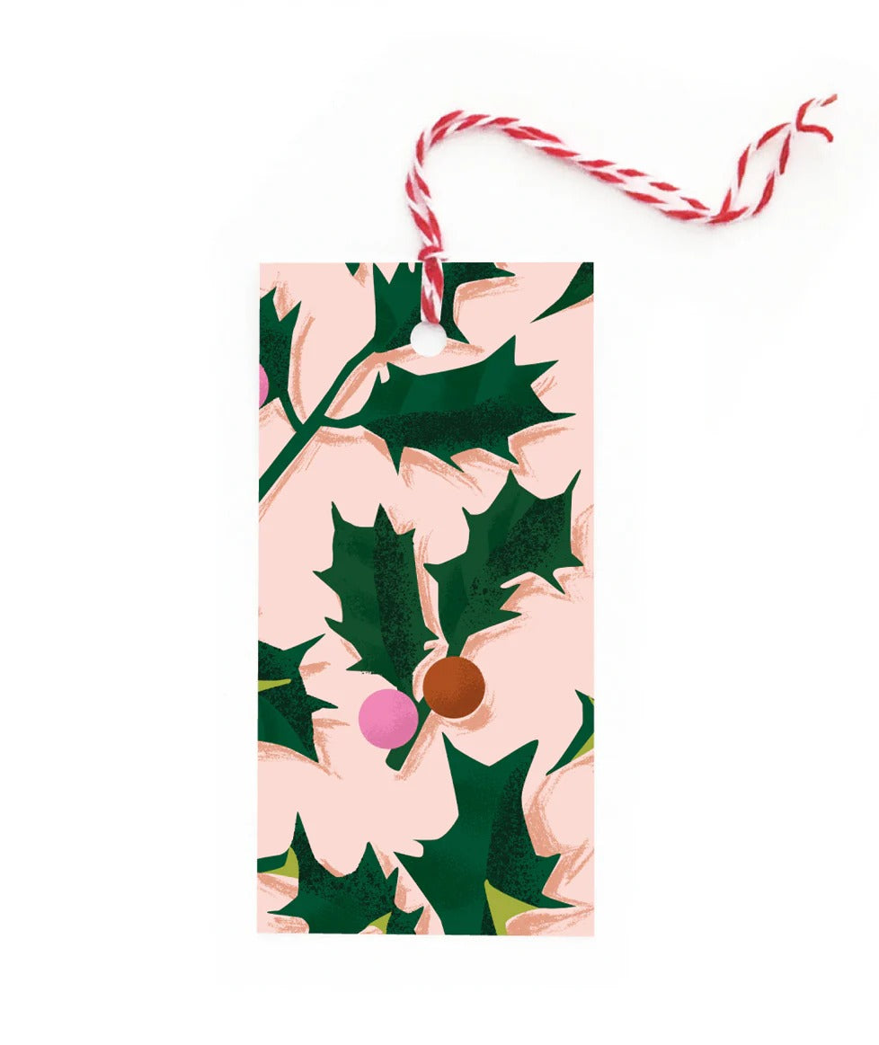 BG013-Noi-Christmas Holly-Xmas Gift Tags-Christmas Tags