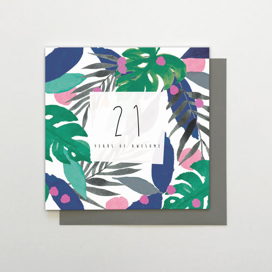 BC024 Stop The Clock Card Botanical