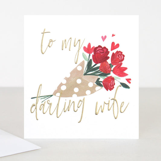 QUI045-Caroline G-To My Darling Wife-Card-