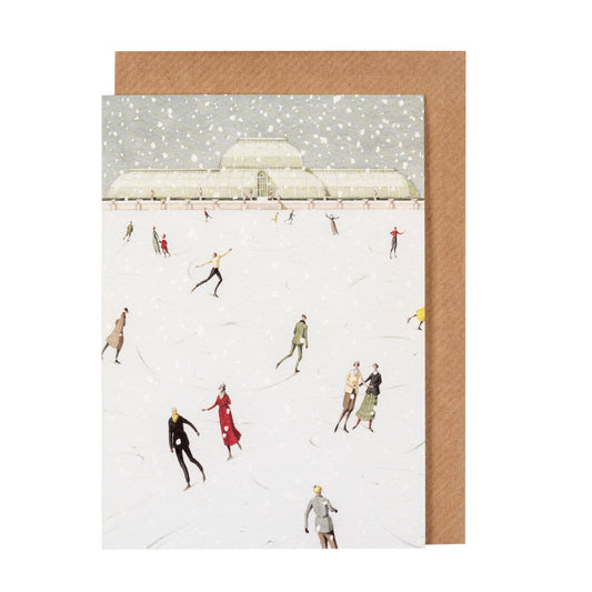 HC028-Laura Stoddart-Skating At Kew-Xmas Card Pack-A6 10 Pack 1 Design