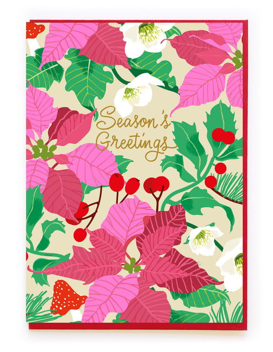 BP056-Noi-Pointsettia-Xmas Card-