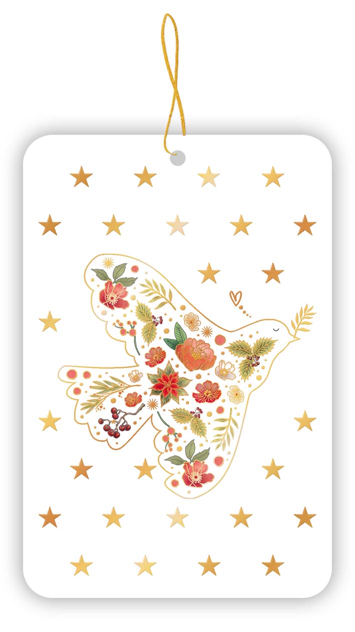 0849-Quire-Dove-Xmas Gift Tags-Gift Tag 5 Pack