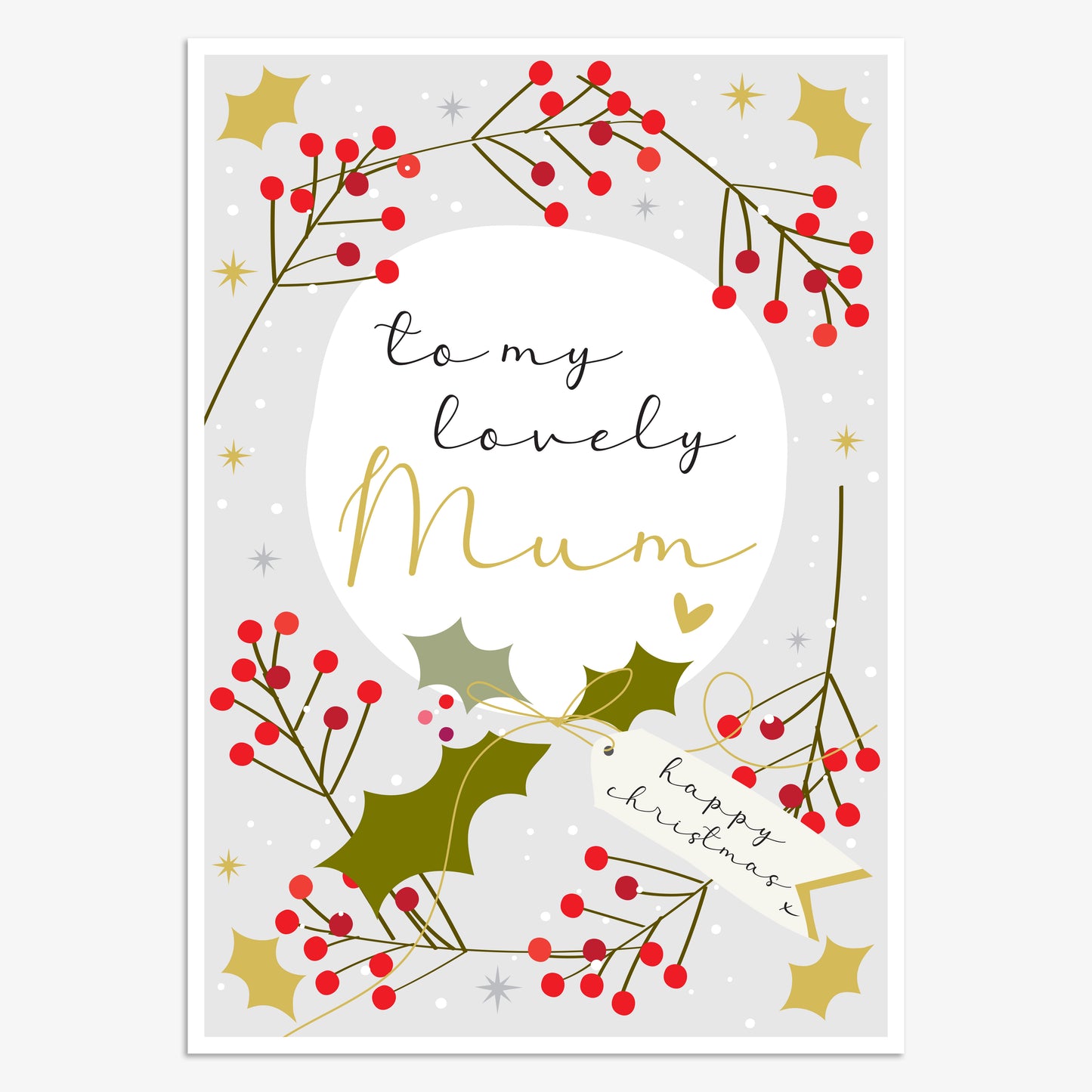 WDX001-Think of Me-Lovely Mum-Xmas Card-Wonder