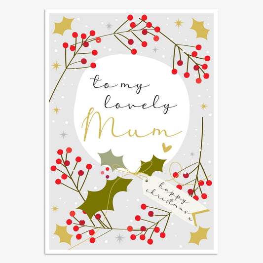 WDX001-Think of Me-Lovely Mum-Xmas Card-Wonder