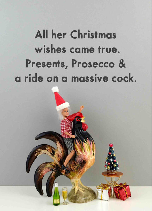 JJC028-Bold & Bright-Christmas Cockride-Xmas Card-Jeffrey & Janice