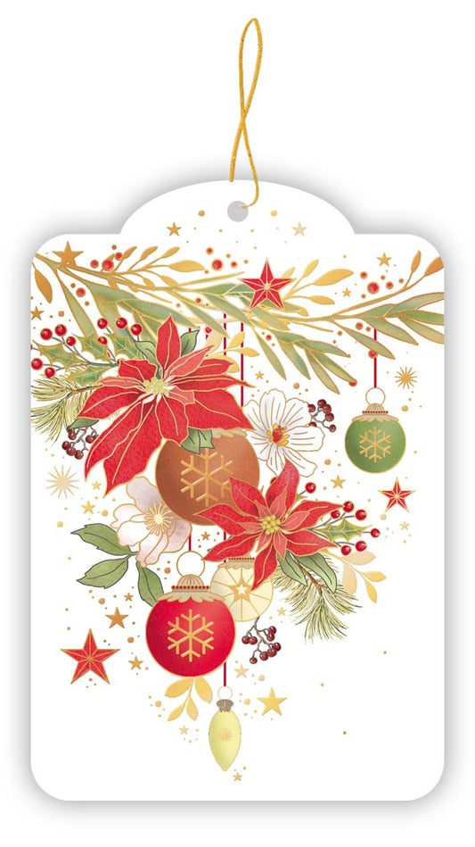 850-Quire-Ornaments On Branch-Xmas Gift Tags-Gift Tag 5 Pack