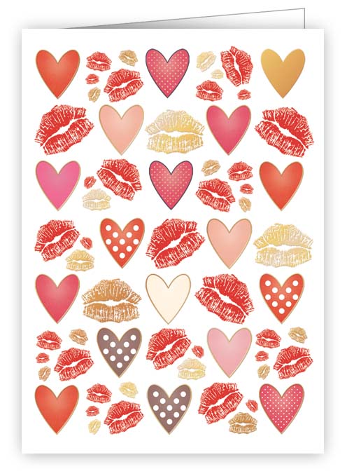 6963-Quire-Hearts And Kisses-Card-Mini Cards