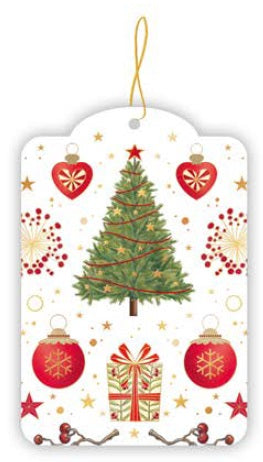 840-Quire-Christmas Tree-Xmas Gift Tags-5 Pk