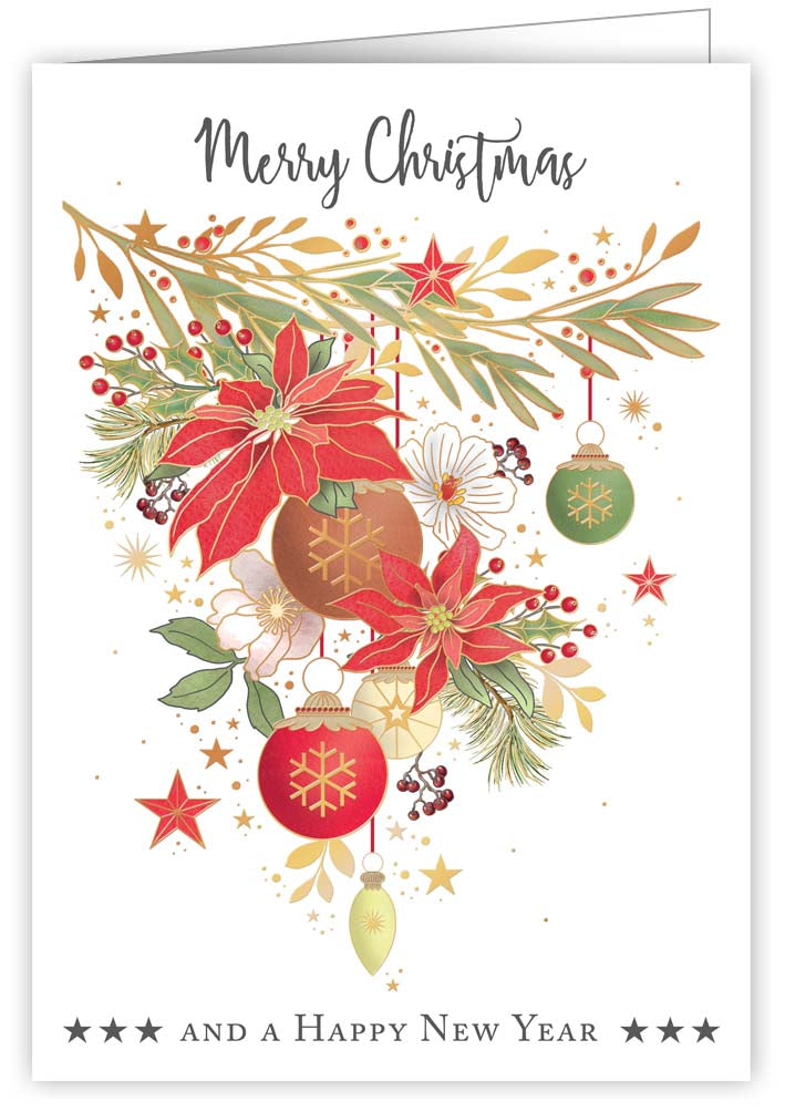 4681-Quire-Ornaments On Branch-Xmas Card-Mac Classic