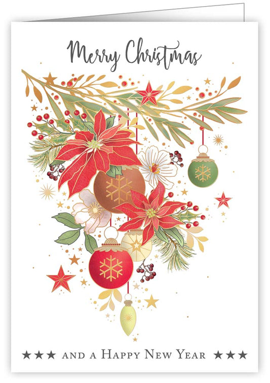 4681-Quire-Ornaments On Branch-Xmas Card-Mac Classic