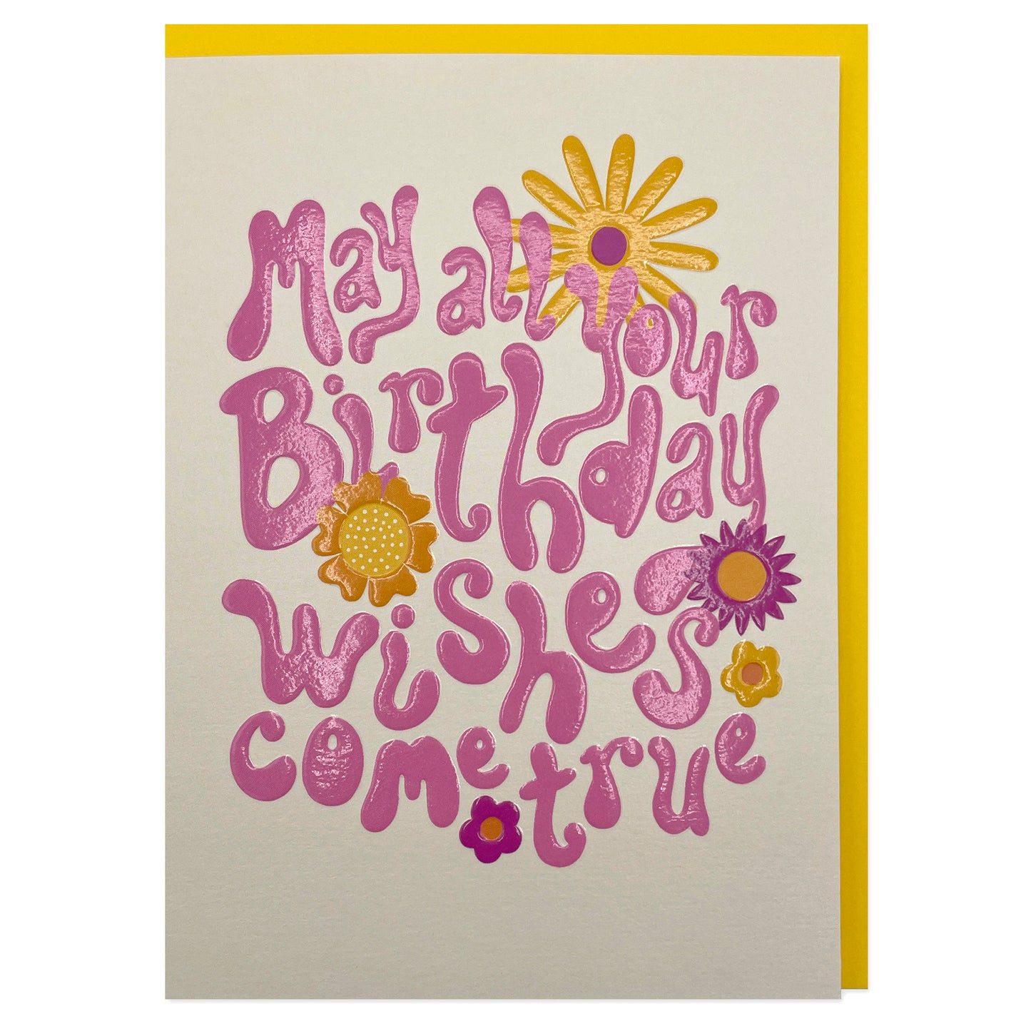 BIG014-Raspberry Blossom-May All Your Birthday Wishes Come True-Card-Big Love