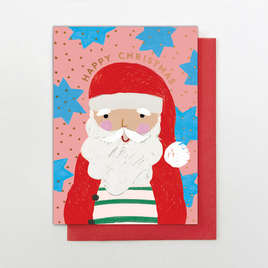 HC013-Stop The Clock-Card- Father Christmas-Xmas Card-Happy Christmas
