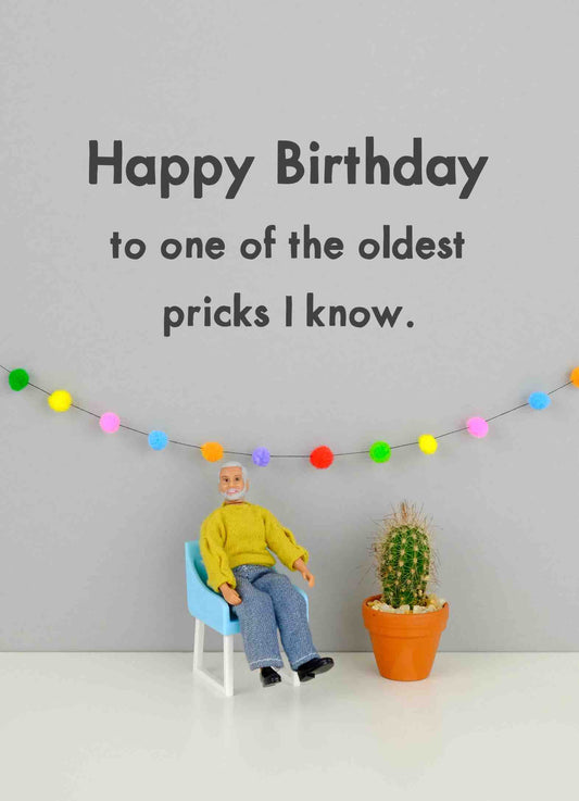 JJB037-Bold & Bright-Jjb037 - Oldest Pricks-Card-Birthday