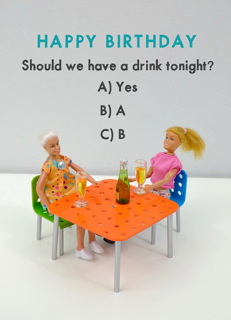 JJB016-Bold & Bright-Birthday Should We Have A Drink-Card-Jeffrey & Janice