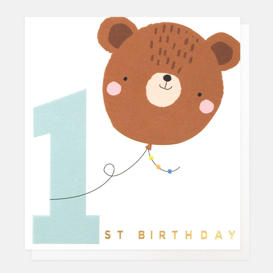 BAB009-Caroline G-1St Birthday Bear-Card-Baby