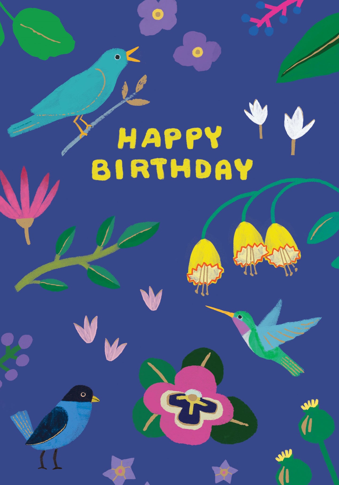 GC2388-Roger La B-Blue Birds Greeting Card-Card-Standard Birthday