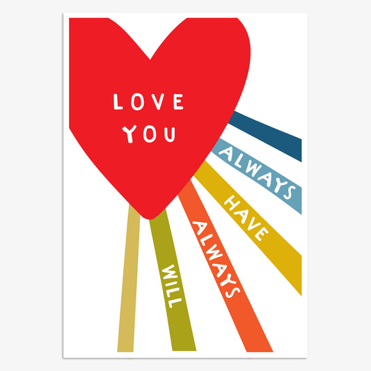 VLN007-Think of Me-Love You Rays-Card-Valentine Luna