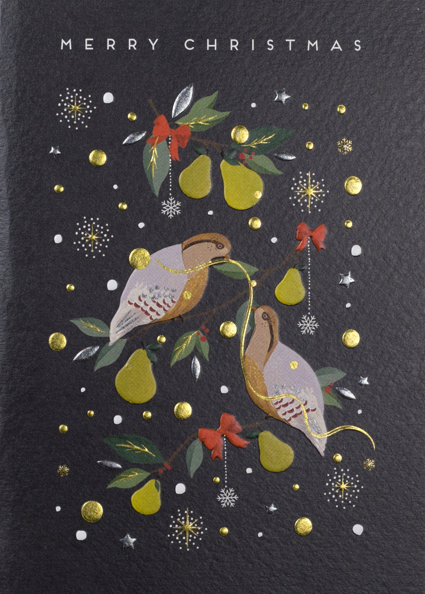 XLF02K-Meraki-Pear Tree-Xmas Card-Let It Snow