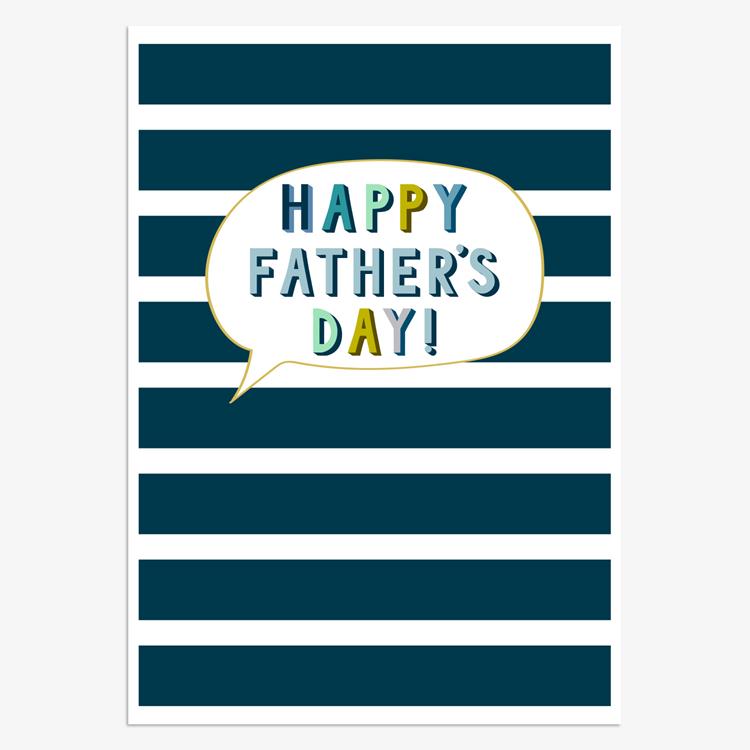 FDR010-Think of Me-Happy Fathers Day Spech Bubblee-Card-